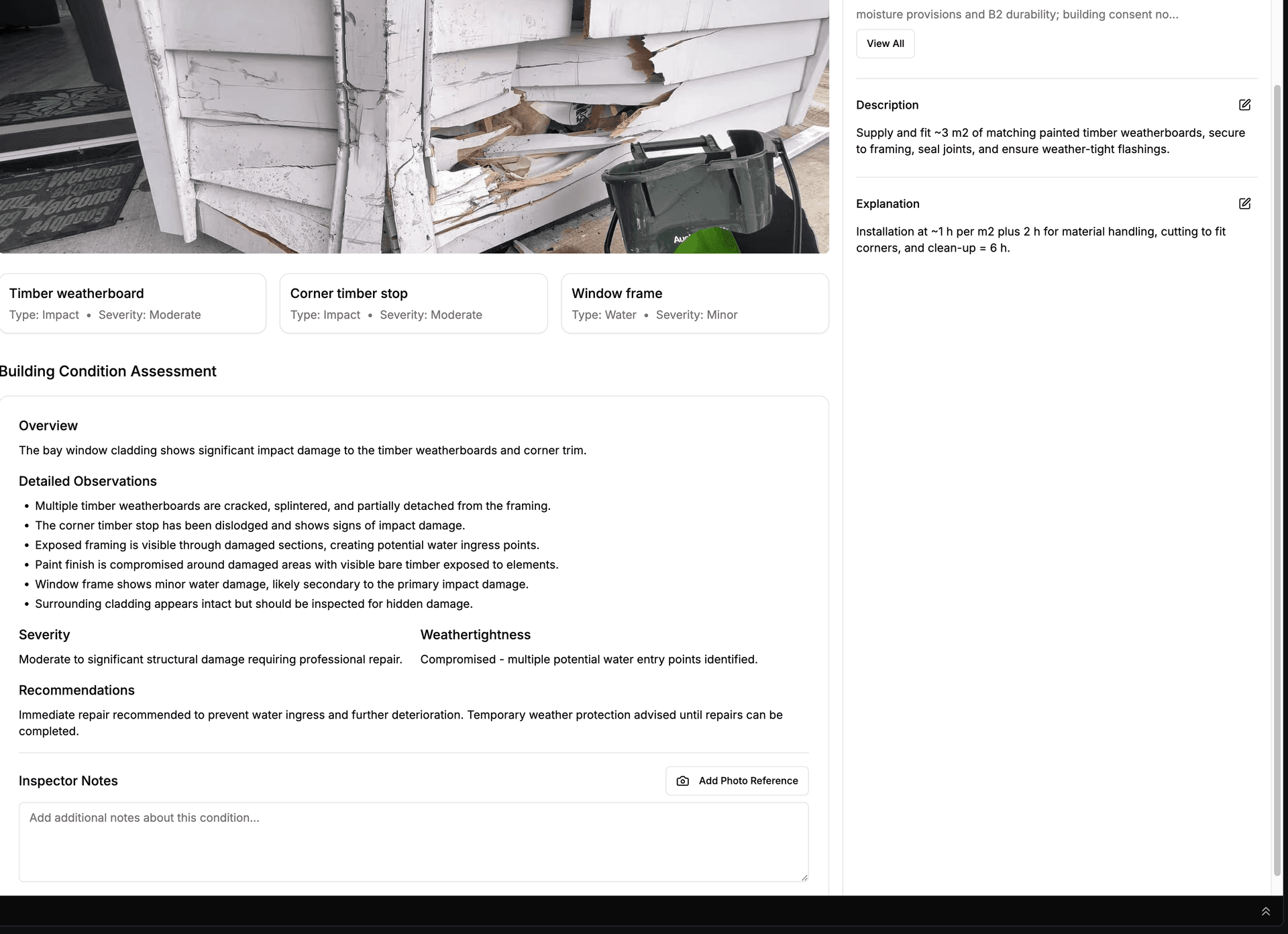 AI writes every line item and quantity.
